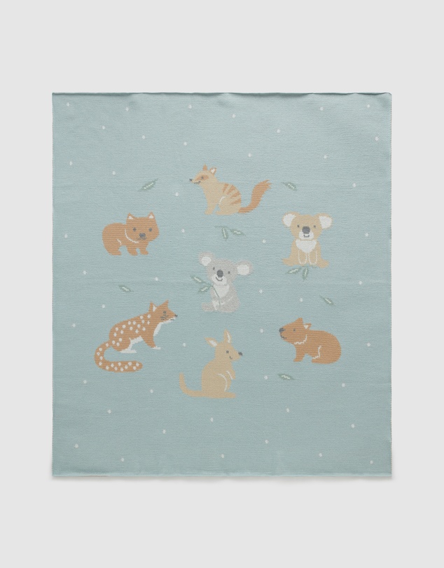 Purebaby - Australiana Jacquard Blanket- Babies