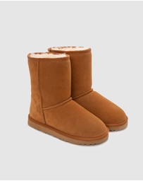 Ozwear Connection Uggs - Ugg Boots Genuine Australian Sheepskin Unisex Short Classic Suede
