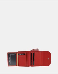 Pierre Cardin - Pierre Cardin Ladies Leather Tri-Fold Tab Wallet