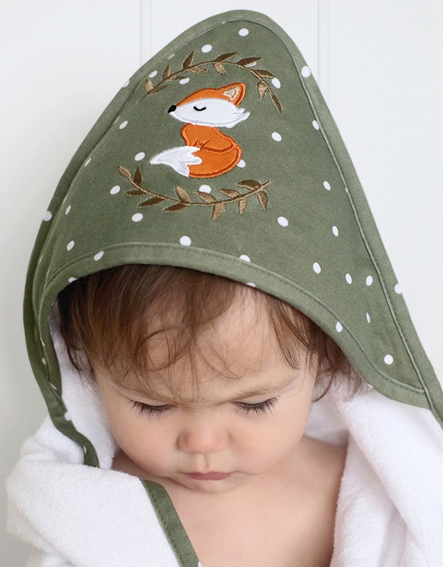 Living Textiles - Jersey Hooded Towel - Forest Retreat