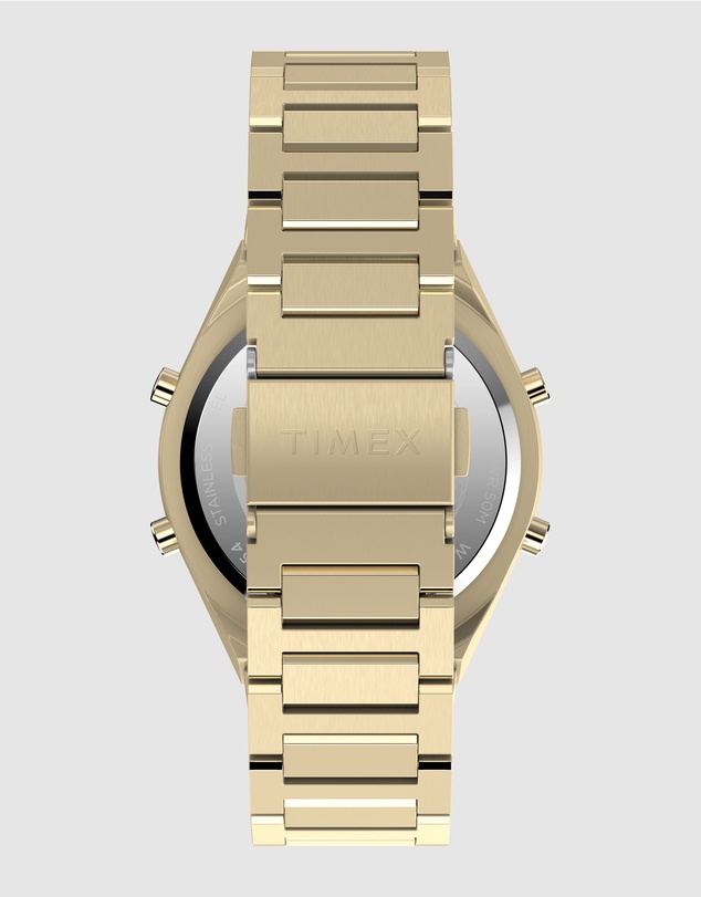 TIMEX - Q Timex® Q80 Continental 39mm Stainless Steel Bracelet Watch