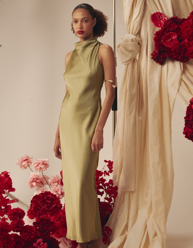 Forcast - Delilah Bias Satin Dress