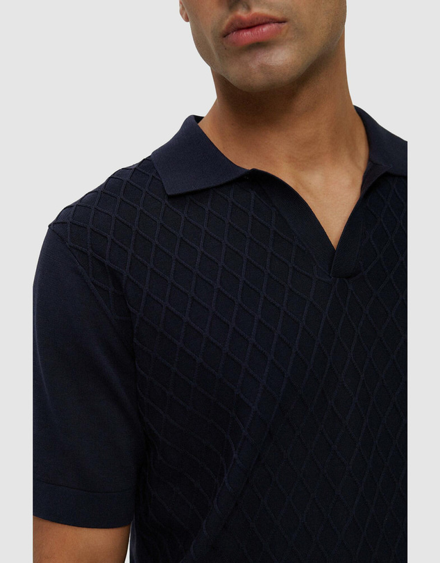 Trenery - Mercerised Diamond Knit Polo