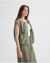 Oxford - Katie Sleevless Bomber Jacket