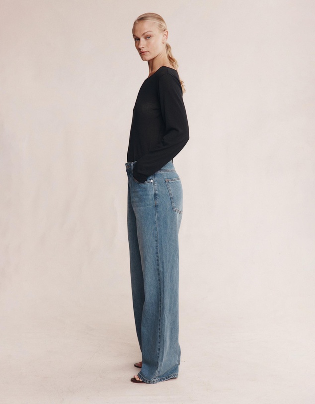 Marle - Belted Wide Leg Jeans