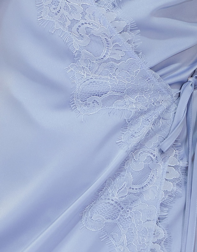 Belle & Bloom - Soft Temptation Lace Trim Wrap Dress