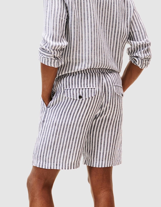 Tommy Hilfiger - Mercer 7 Inch Linen Stripe Shorts