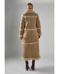 Glamorous - Longline Shearling Trim Coat