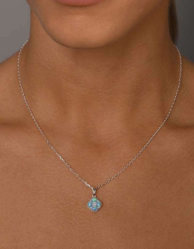 Von Treskow - Czelline Opal Clover Belcher Necklace