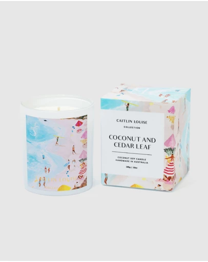 Caitlin Louise Collection - Coconut & Cedar Leaf Scented Artist Candle