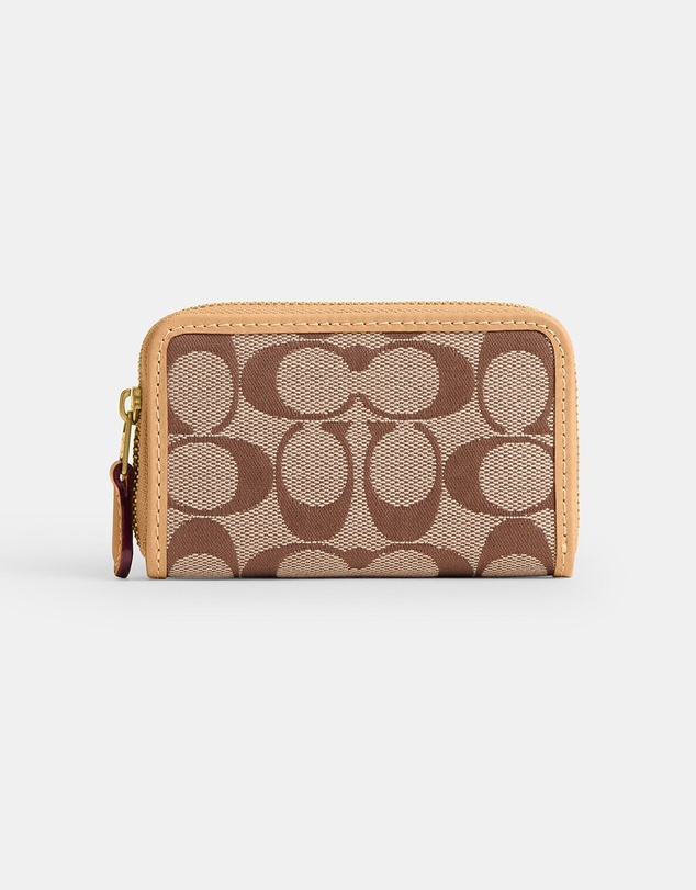 Coach - Signature Jacquard Essential Small Zip Around Card Case