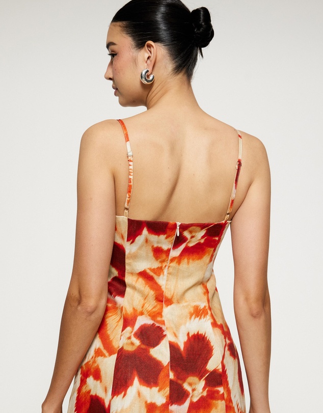 Lover - Tacita Linen Midi Dress