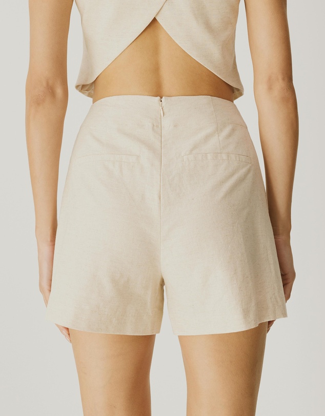 Atmos&Here - Nima Tailored Linen Blend Shorts