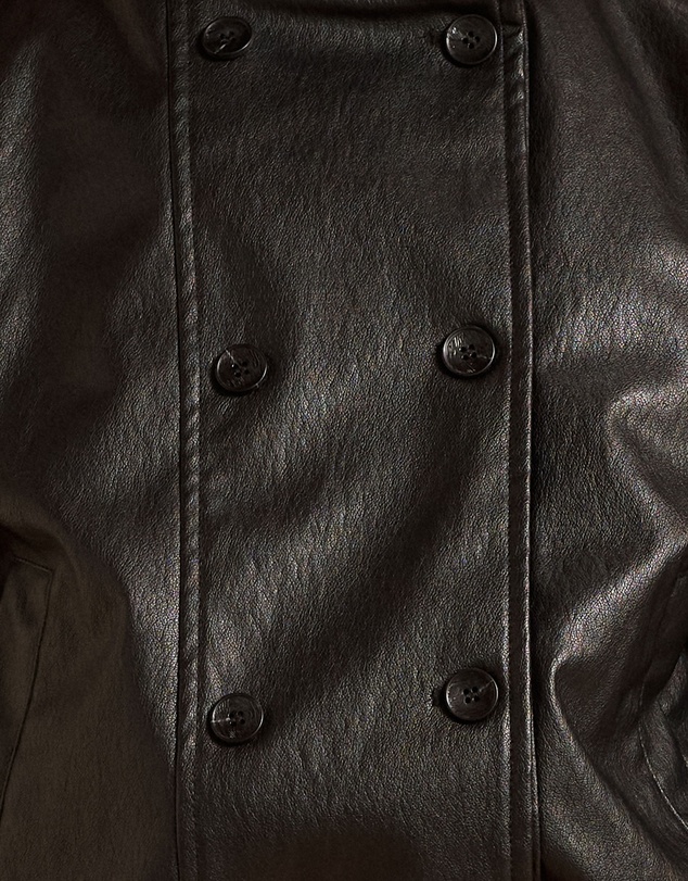 MVN - Faux Leather Bomber Jacket