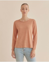 Amelius - Priya Long Sleeve Linen Jersey Top