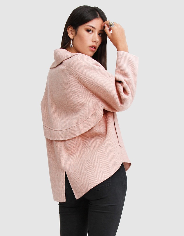 Belle & Bloom - I'm Yours Wool Blend Peacoat
