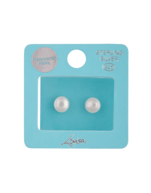 Lovisa - Sterling Silver Freshwater Pearl Stud Earrings