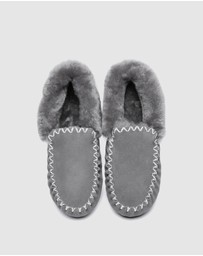 EVERAU - Australian Shepherd Ugg Popo Moccasins Cow Suede Upper Moccasins