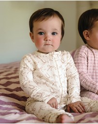 Kynd Baby - Day Or Night Onesie in Ivory Bow