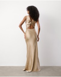 Six Stories - Twist Back Satin Bridesmaid Dress