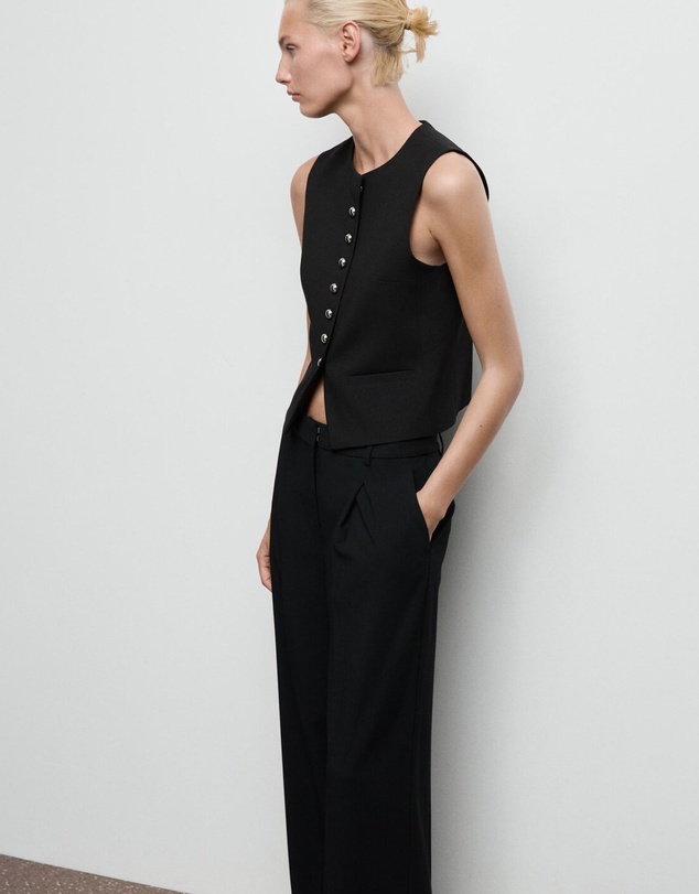 M.N.G - Pleated Wide Leg Trousers