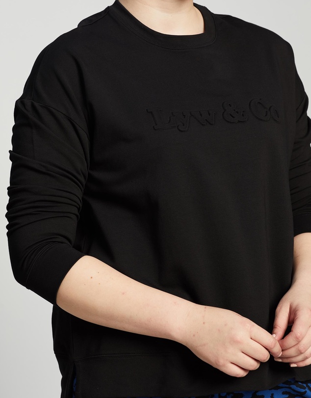Love Your Wardrobe - Lyw & Co Embossed Sweat