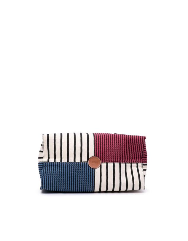 Pre-Loved by Azura Reborn - Pre-Loved loewe Paula Ibiza Tote Bag Striped Canvas