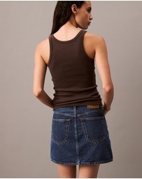 Calvin Klein Jeans - High Rise Denim Mini Skirt