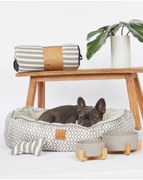 Mog & Bone - 4 Seasons Reversible Circular Dog Bed - Mocha Wave