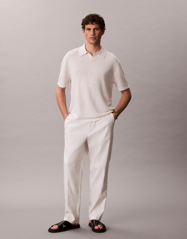 Calvin Klein - Linen Blend Polo Sweater