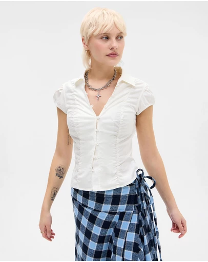 BDG By Urban Outfitters - BDG Nadine Ruched Shirt