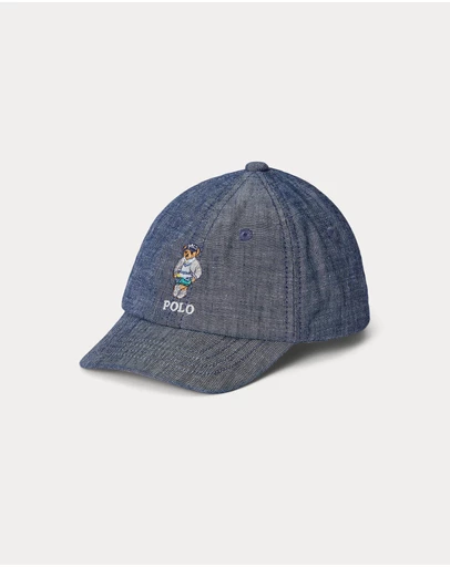 Polo Ralph Lauren - Polo Bear Cotton Chambray Ball Cap - ICONIC EXCLUSIVE - Babies