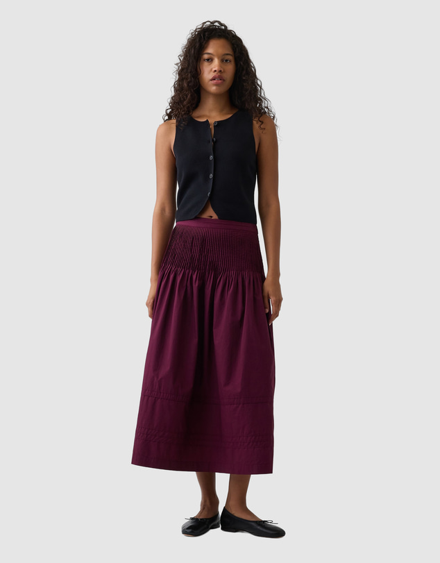 GAP - Pintuck Waist Maxi Skirt