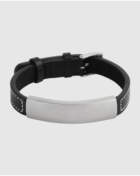 Najo - Memento Men's Leather & Steel Buckle Bracelet (23cm)