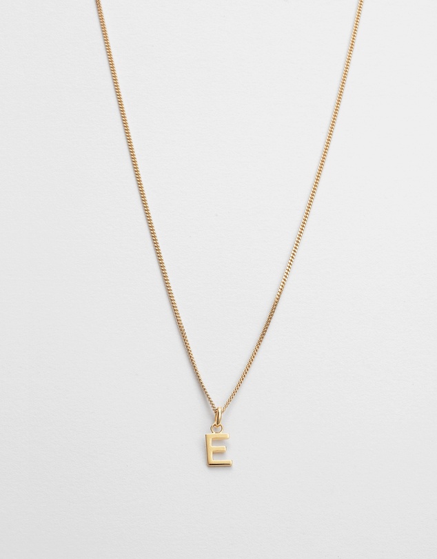 Kirstin Ash - E Outline Initial Necklace