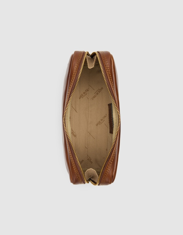 Republic of Florence - Primo Matt Brown Toiletry Bag