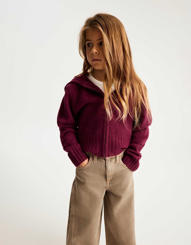 Cotton On Kids - Knitted Zip Through Hoodie