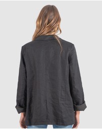CAMIXA - Jackie Oversized Linen Blazer Jacket