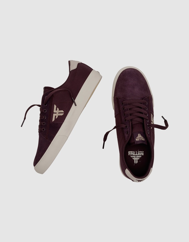 Fallen Footwear - Fallen Footwear Bomber Suede/Cotton Men Shoes Wine/Bone