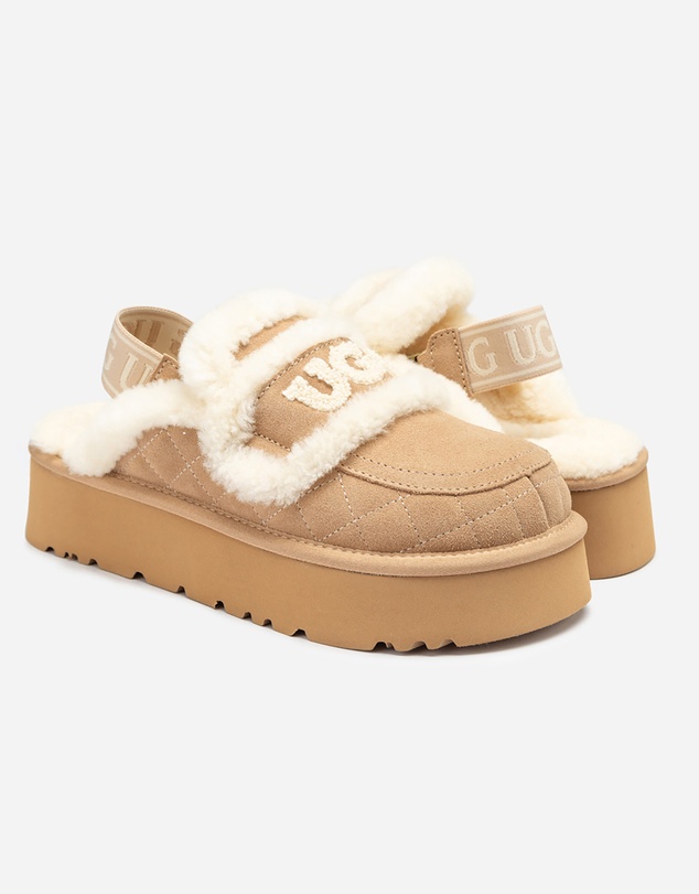 Ozwear Connection Uggs - Ugg Violet Matelassé Shearling Platform Slipper (Detachable Feature)