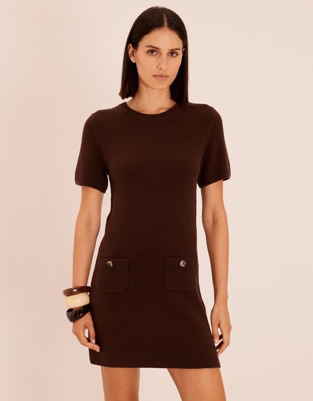 AERE - Organic Cotton Pocket Detail Mini Dress