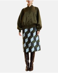Cynthia Rowley - Silk Wool Midi Skirt