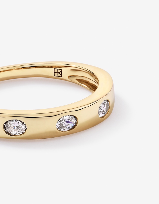 Michael Hill - 0.22TW Oval Laboratory-Grown Diamond Wedding Band in 14kt Yellow Gold