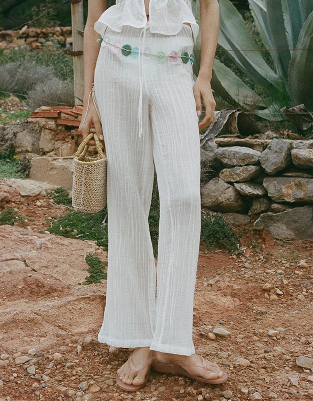 M.N.G - Wrinkle Fluid Ramie Trousers