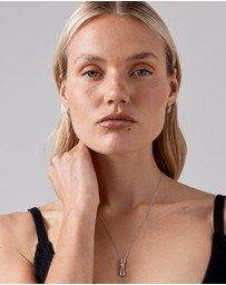 Michael Hill - Knot Half Hoop Stud Earrings in Sterling Silver
