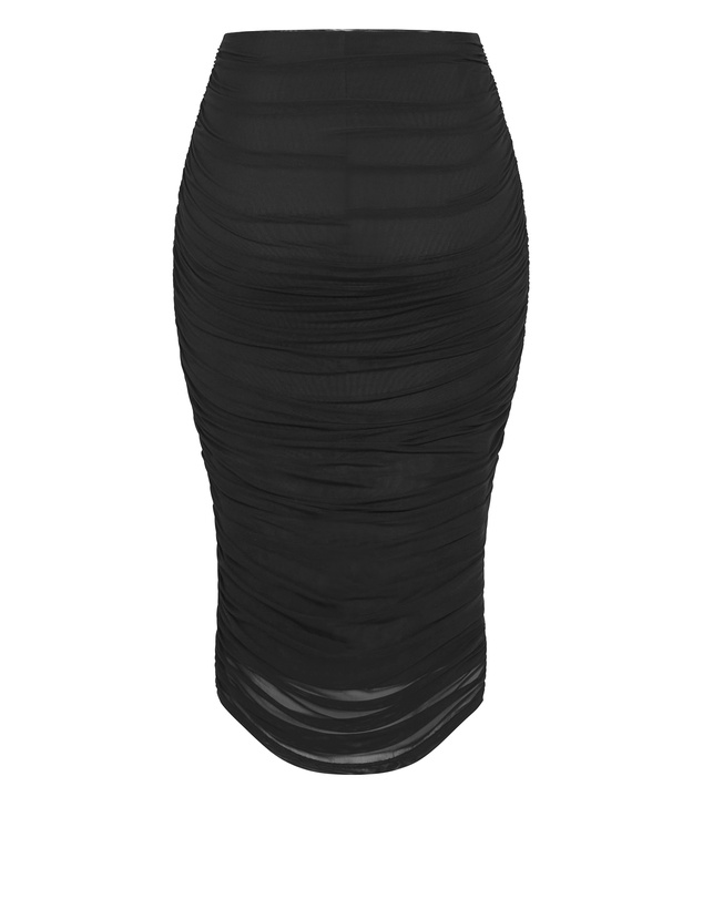 City Chic - Isabell Ruched Midi Skirt