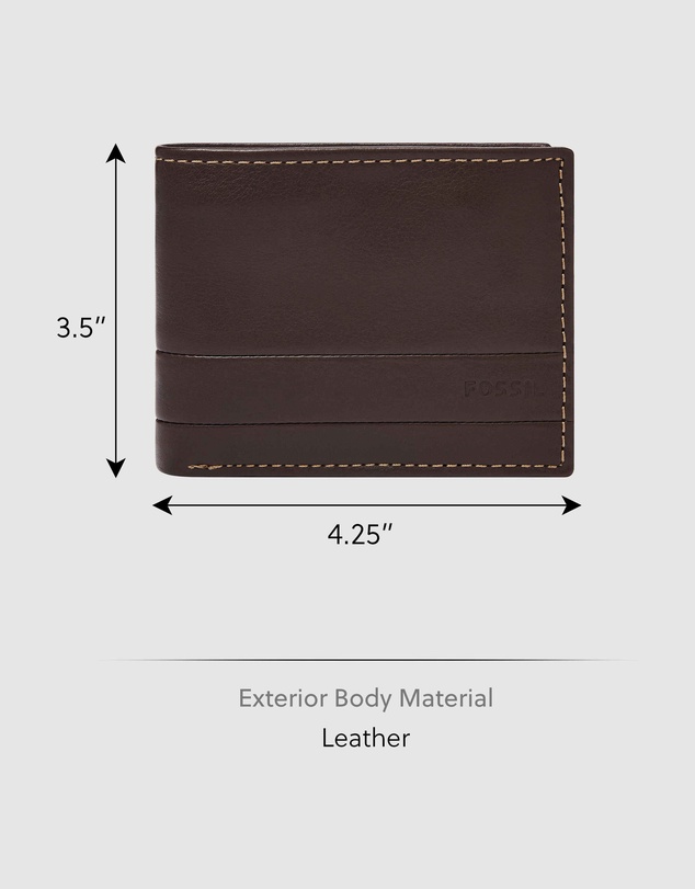 Fossil - Lufkin Dark Brown Card Case