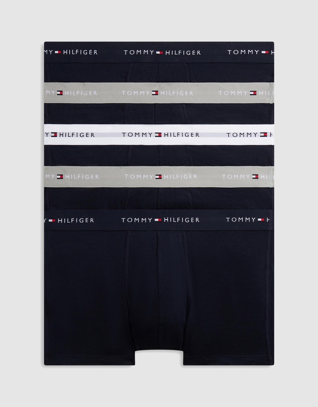 Tommy Hilfiger - 5-Pack Signature Repeat Logo Waistband Trunks