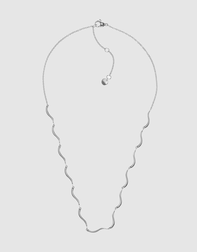 Skagen - Essential Waves Silver Tone Necklace