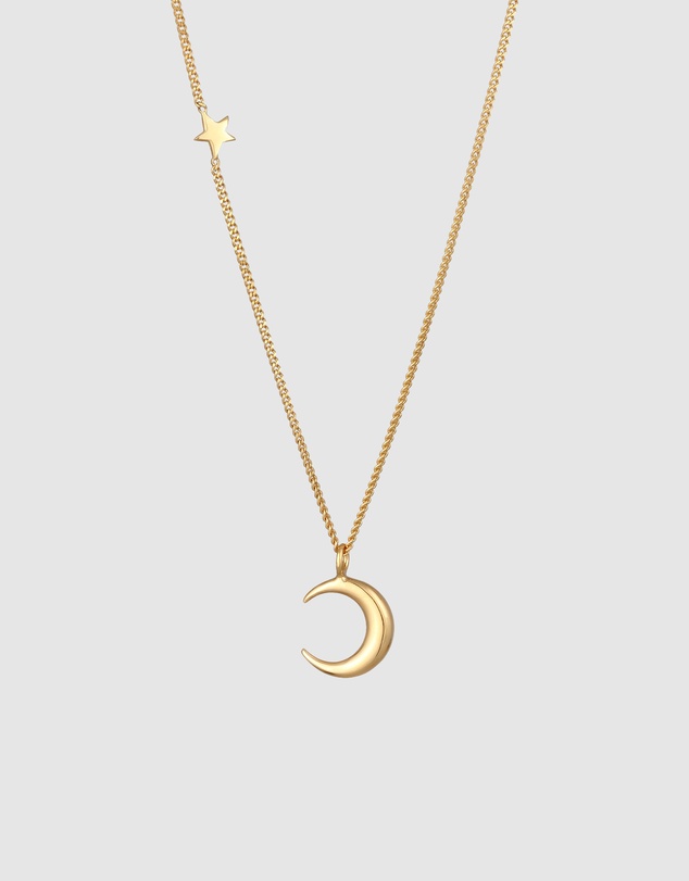 Elli Jewelry - Midnight Necklace in Gold-Plated 925 Silver